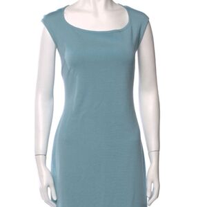ST JOHN STUNNING BABY BLUE KNIT DRESS PRISTINE